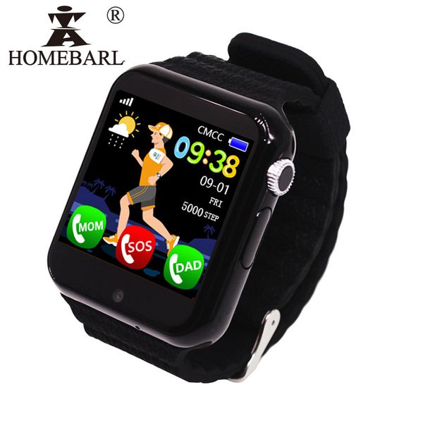 

v7k kids gps watch tracker children kid security anti lost life waterproof smart watch camera sos pk q90 q50 q60 q528 dz09 df33, Slivery;brown