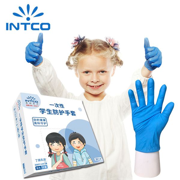 

20pcs household disposable latex glove for boys girls small size thickened nitrile schooling gloves anti flu pollution