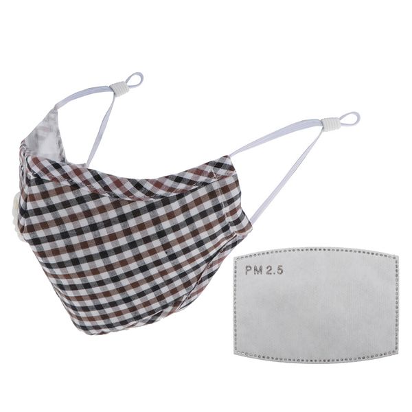 

anti dust mouth cover masks with breathing valve brown lattice