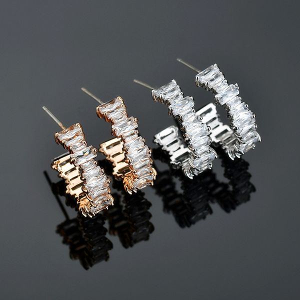 

11.11 korean vintage gold hoops earrings for women 2020 statement earings clear ear cuff fashion jewelry girl bijoux gift, Golden;silver