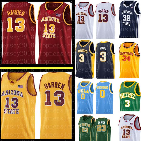 

NCAA James 13 Harden Jersey Mens high school Kobe 33 Bryant Embroidery Basketball Jerseys