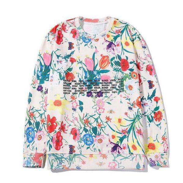 

осень марка толстовки толстовки для mens толстовка с цветочным printting winter роскошная streetwear jogger верхняя одежда высокого качества, Black