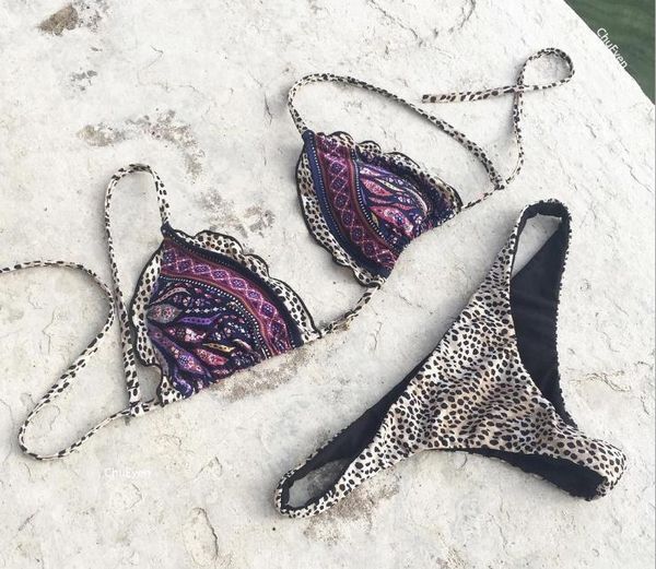 

сексуальный женский купальник бикини с леопардовым принтом