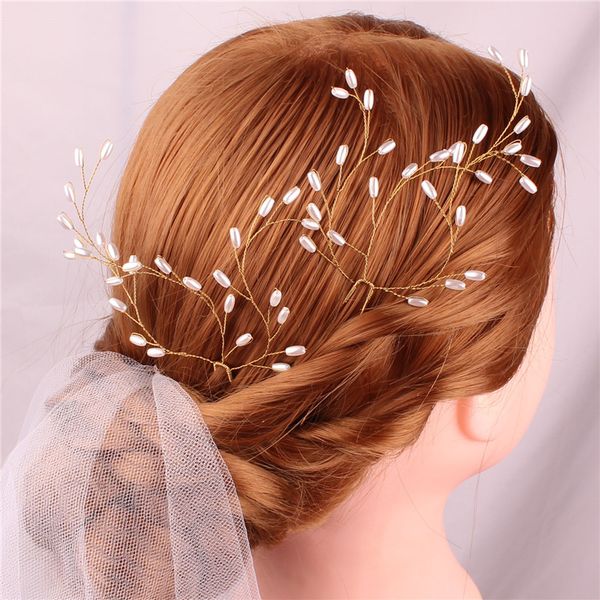 

bridal hair accessories handmade bride pearl gold hair accessories