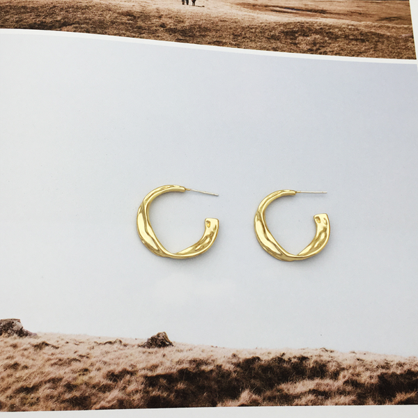 

2020 metal earrings large circle geometric round hoop earrings for women girls gift wedding party jewelry gold color earring 925, Golden;silver