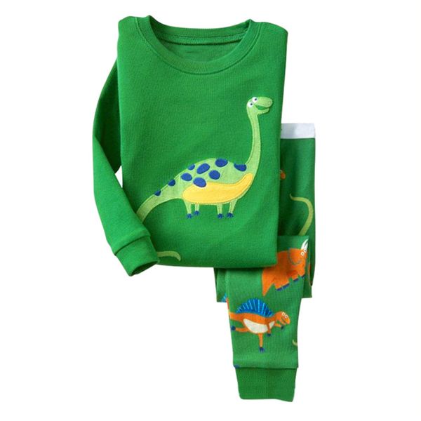 

sunma boys clothing sets new long sleeve children home wear clothing set animal dinosaur print pajamas for baby boy, Blue;red