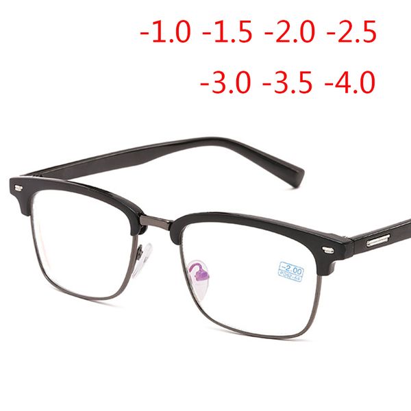 

ретро очки женщины близорукость очки оптические квадратные заклепки рамка очки для мужчин oculos -1.0 -1.5 -2.0 -2.5 -3.0 -3.5 -4.0, Black