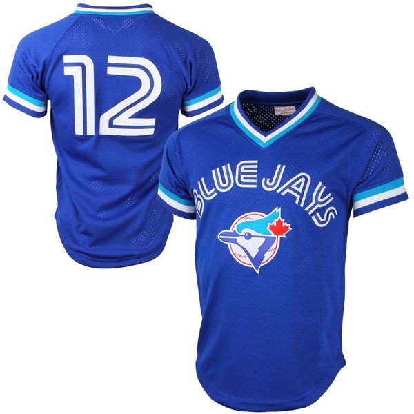 

Mitchell & Ness Roberto Alomar Jersey Blue Jays Cooperstown Collection Mesh Batting Practice Baseball Jerseys Royal Blue