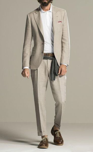 

latest coat pant designs beige linen beach men suit slim fit 2 piece casual tuxedo custom blazer groom suits terno masculino, White;black