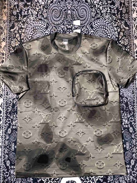 

2020 французская весна и лето мода последние темные буквы полный печатный футболка повседневная улица дикая улица мужской бог рубашка высшег, White;black