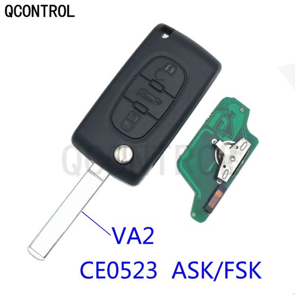 

qcontrol 3 buttons remote flip key for 807 407 308 307 207 cc sw expert partner auto door lock ce0523 ask/fsk, va2