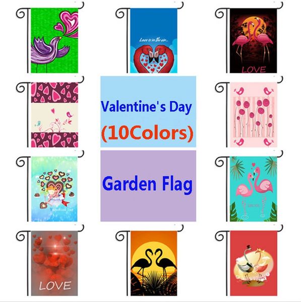 

party valentine's day lover garden flag diy yard hanging flag house garden decoration american portable banner flag 30*45cm fa2274