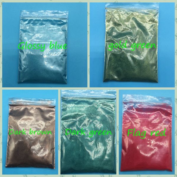 

5 kinds(20g) of pearl powder are used for color makeup, mica powder of various colors is used for nail plate and pearl powder is used for, Silver;gold