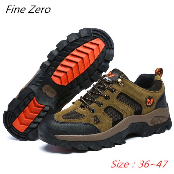 

new trendy men's hiking shoes male outdoor shoes hiking antiskid breathable trekking hunting tourism mountain sneakers men