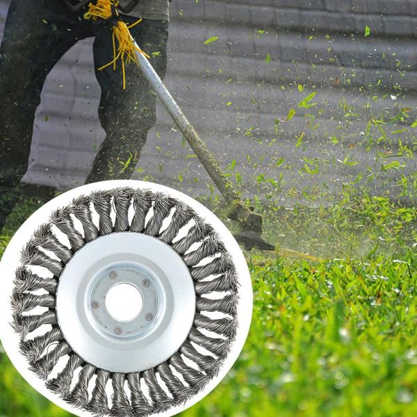 

steel wire wheel garden brush lawn mower cutter blade garden grass trimmer head brush yard grass cutter tools