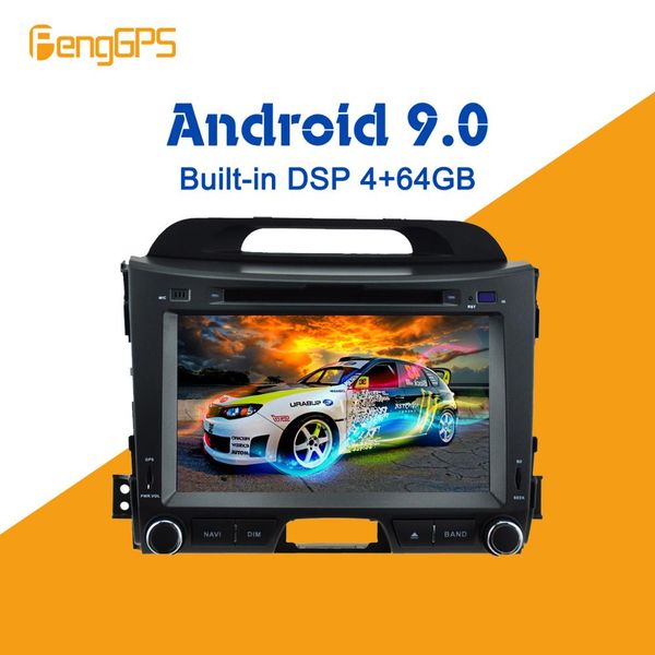 

android 9.0 px5 4 + 64 гб автомобильный dvd-плеер встроенный dsp автомобильный мультимедийный радиоприемник для kia sportage 2010-2016 gps-н