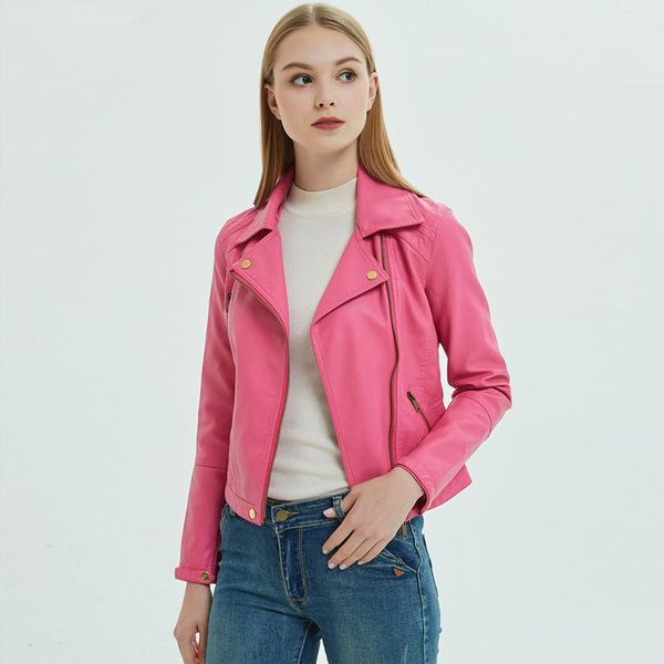 jaqueta leather feminina