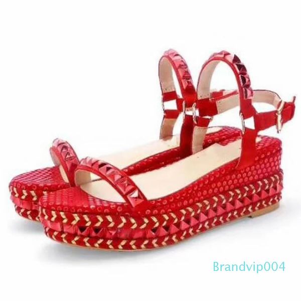 

женские сандалии новый 2019 натуральная кожа заклепки гладиатор сандалии высокая qaulity дизайнер лодыжки ремень сандалии обувь eu35~40 вари, Black