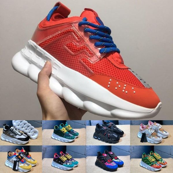 

Chain Reaction Love Sneakers Sport Fashion luxury designer Casual Shoes Trainer Lightweight Link-Embossed Sole With Dust Bag