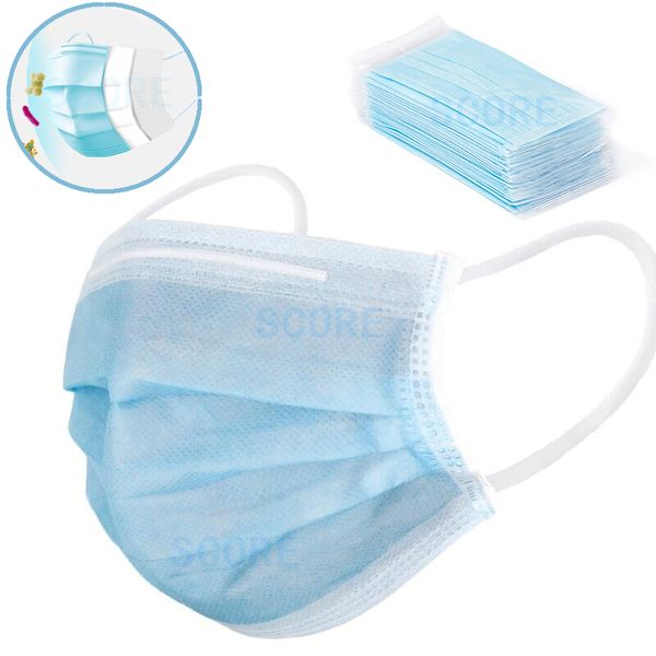 

одноразовые маски для лица рот meltblown 3-слойный нетканый анти-пыль earloops ce fda dhl бесплатная доставка