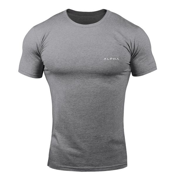 

2019 summer men's running t-shirt bodybuilding fitness sport cotton short sleeve gym training men muscle fitness tees, Black;red