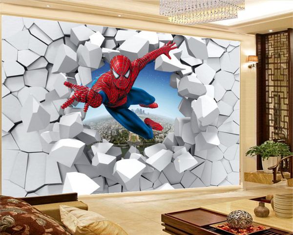 

3d modern character wallpaper spider character living room bedroom dh 3d wallpaper for walls