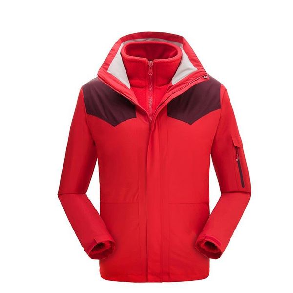 

2 in 1 children winter outdoor windproof waterproof jackets fleece kids boys girls hiking mountain climbing jackets skiing coat, Blue;black