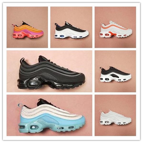 

2019 tn plus sport men women running shoes triple black white orange designer cushion sneakers size 36-44