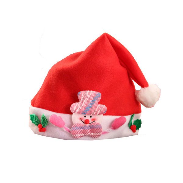 

new arriavel santa claus elk snowman bear hat christmas children boys girls cap red hat for party xmas decoration