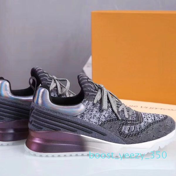 

with the box luxury luxury designer sports shoes stretch knit low shoes men and women casual sports party designer shoes b35, Black