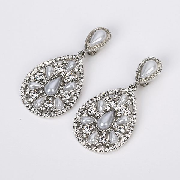 

eardrop pendeloque cut trend earring manifold be listed beige pearl fund, Golden