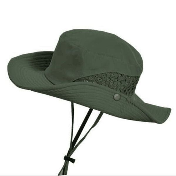 

outdoor uv protection cap sun hat hiking camping fishing portable men's caps 3 color, Black;white
