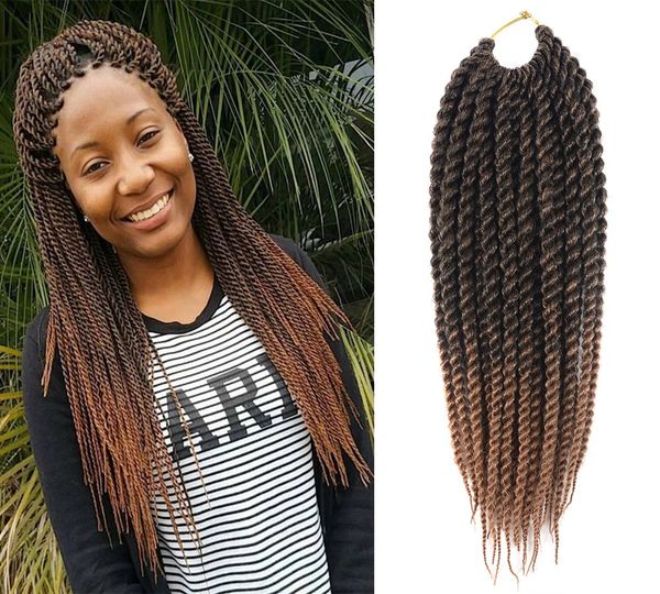 

1packs senegalese twist crochet braids ress havana mambo twist braiding hair extensions synthetic braiding hair for women, Black