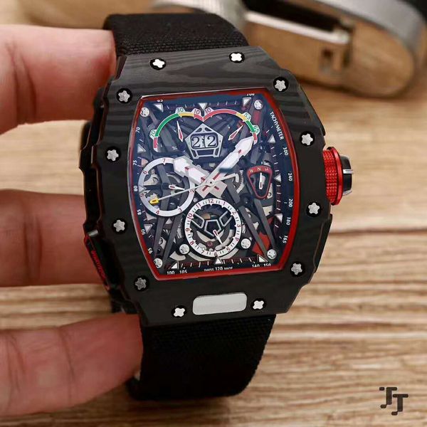 

Luxury watch 50 03 watch japan automatic 28800 vph keleton dial date di play graph tpttm ca e apphire cry tal canva leather trap