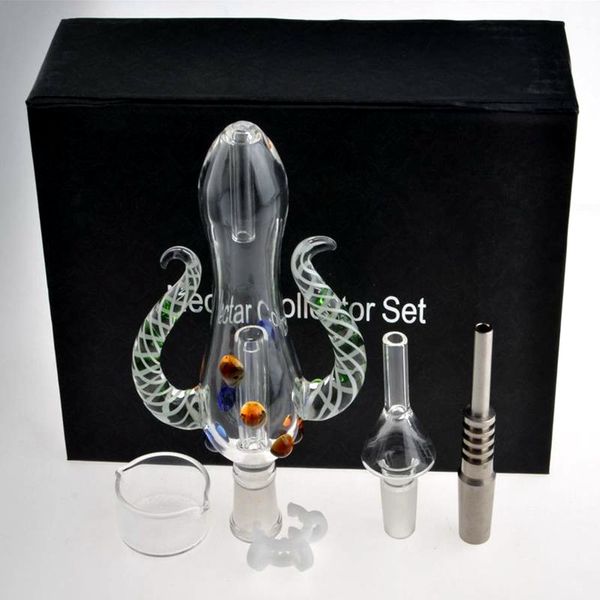 

Красочный Нектар коллектор Наборы для водопроводов Курительных с Titanium Nail Dab солома Мини Nector Коллекторов восковых Dab станки