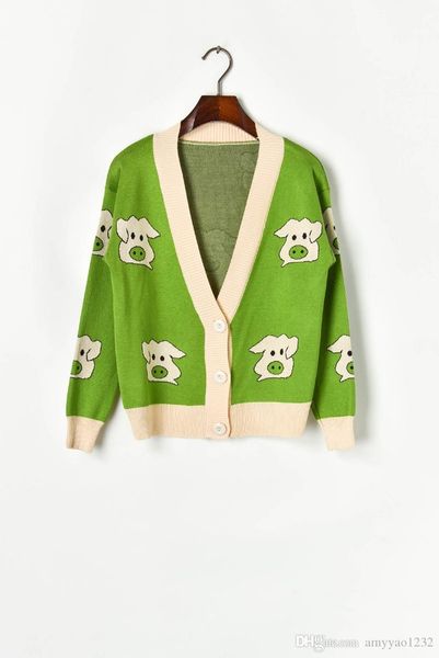 

89 бесплатная доставка 2019 летняя женская одежда животных печати кардиган с длинным рукавом v шеи мода женская одежда xiaoermei, White;black