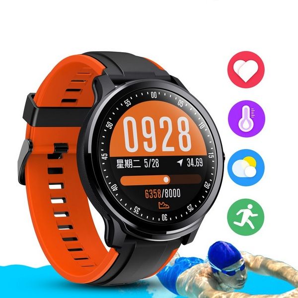 

sn80 умные часы мужчины полный сенсорный экран круглая крови кислородом спортивные часы smartwatch ip68 водонепроницаемый трекер для андроид