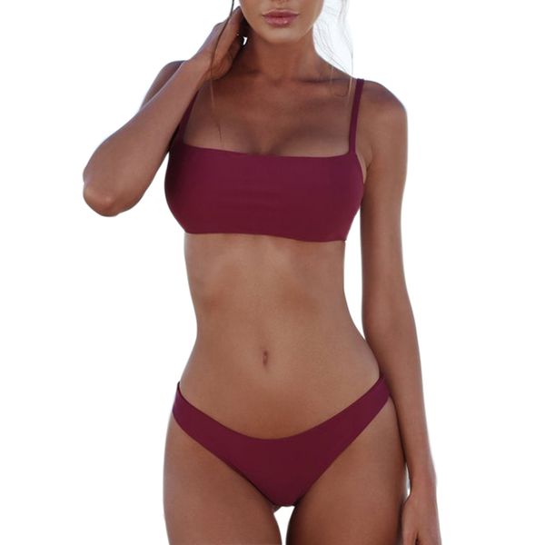 

swimwear for women bikinis for women 2019 lady strapless biquini cut swim wear bathing suit thong swimwear women high waist bikini, White;black