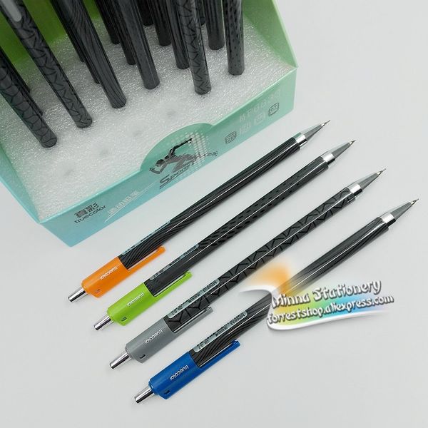

truecolor] (4 pieces/lot) school student kid stationery 2b 0.5mm 0.7mm mechanical pencils with pencil leads mp6833, Blue;orange