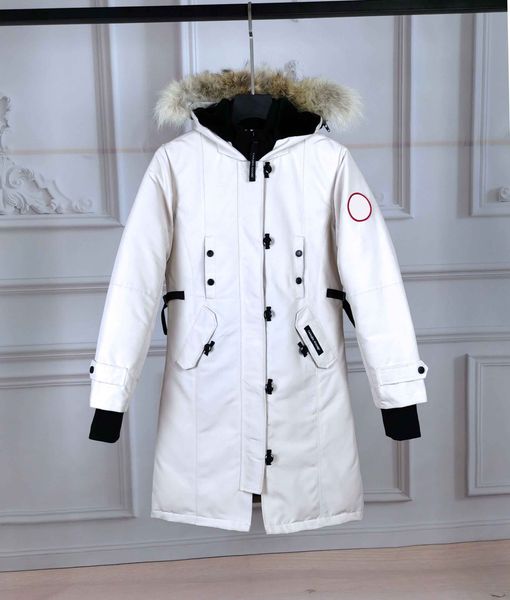 

brand classic luxury down jacket designer jacket windproof ski parker coat luxury big fur collar trench coat fashion trend coat, Black