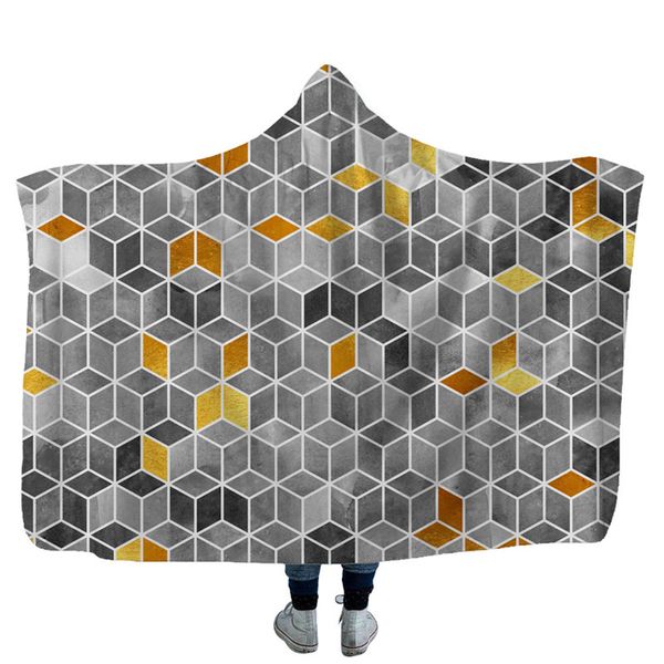 

winter wearable hoodie blanket mermaid fish scale design fleece bed cover blanket decorative christmas fleece
