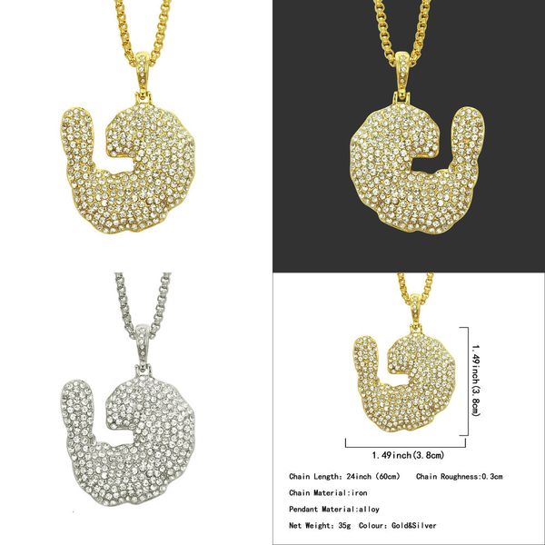 

hip hop diamond originality pendeloque cut necklace man popular accessories hip hop bling chains jewelry men pendant faceted, Silver