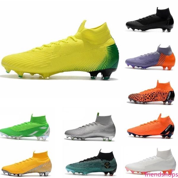 

mens mercurial superfly vi 360 elite ronaldo fg cr soccer shoes chaussures football boots high ankle soccer cleats