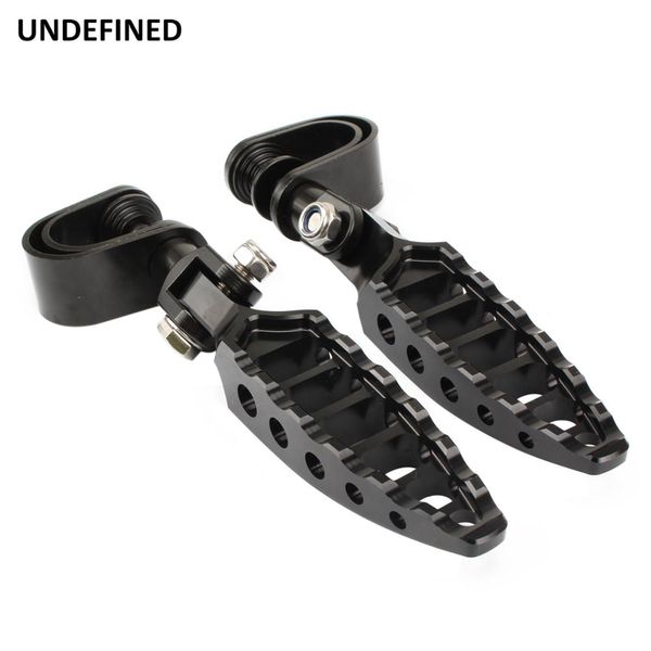 

motorcycle 45 degrees highway foot pegs engine guard footpegs with clamps 25-32mm for touring electra glide softail dyna