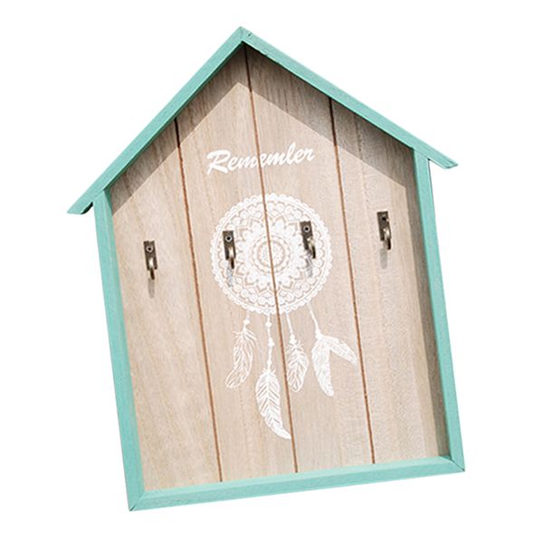 

cute shape wooden key box keys holder wall hanging storage box organizer