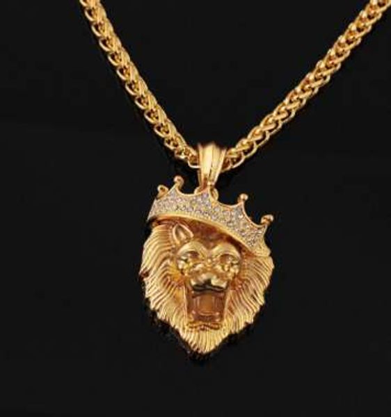 

lion tag ожерелья мужчины кубинское ожерелье full cz подарок ювелирных изделий классическая цепочка стразы для подарков высочайшее качество, Silver