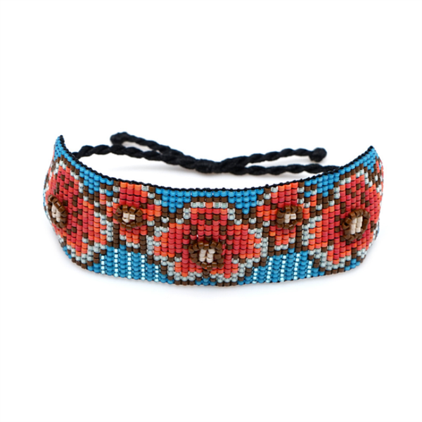 

ins europe and the united states bohemia retro red plum blossom jewelry miyuki beads hand-woven female bracelet set factory, Black