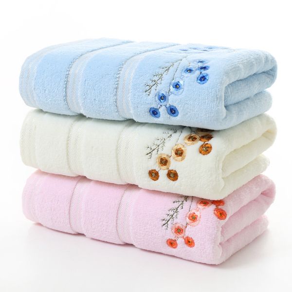 

cotton towel 21 yarns thick cut velvet embroidered plum dragon beads twill wash towel (3 pcs) 35 * 75cm