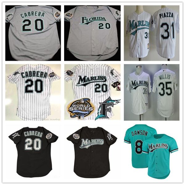 

Florida Marlins Jersey 20 Miguel Cabrera 8 Andre Dawson 31 Mike Piazza 35 Dontrelle Willis Mens Baseball Jerseys