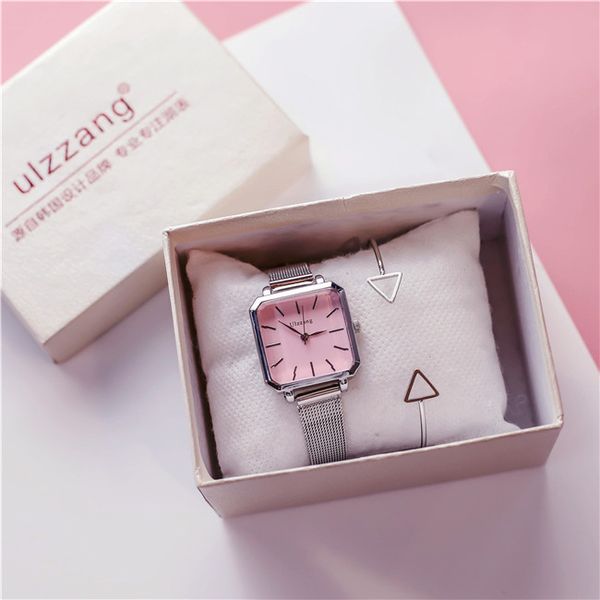 

Из нержавеющей стали наручные часы Новый дизайнерский бренд Lady Часы женские плат